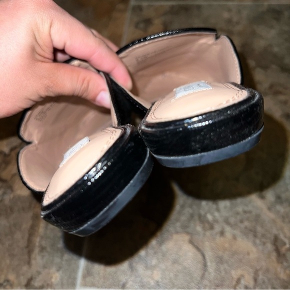 NEW Steven by Steve Madden Heidie Black Textured Slip On Pointed Toe Mule Flats - Picture 9 of 10